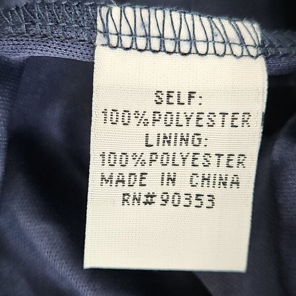 J Gee Tiered Eyelet Lace Dress Women’s XL Navy Blue Sleeveless Lined EUC VTG - Picture 10 of 14